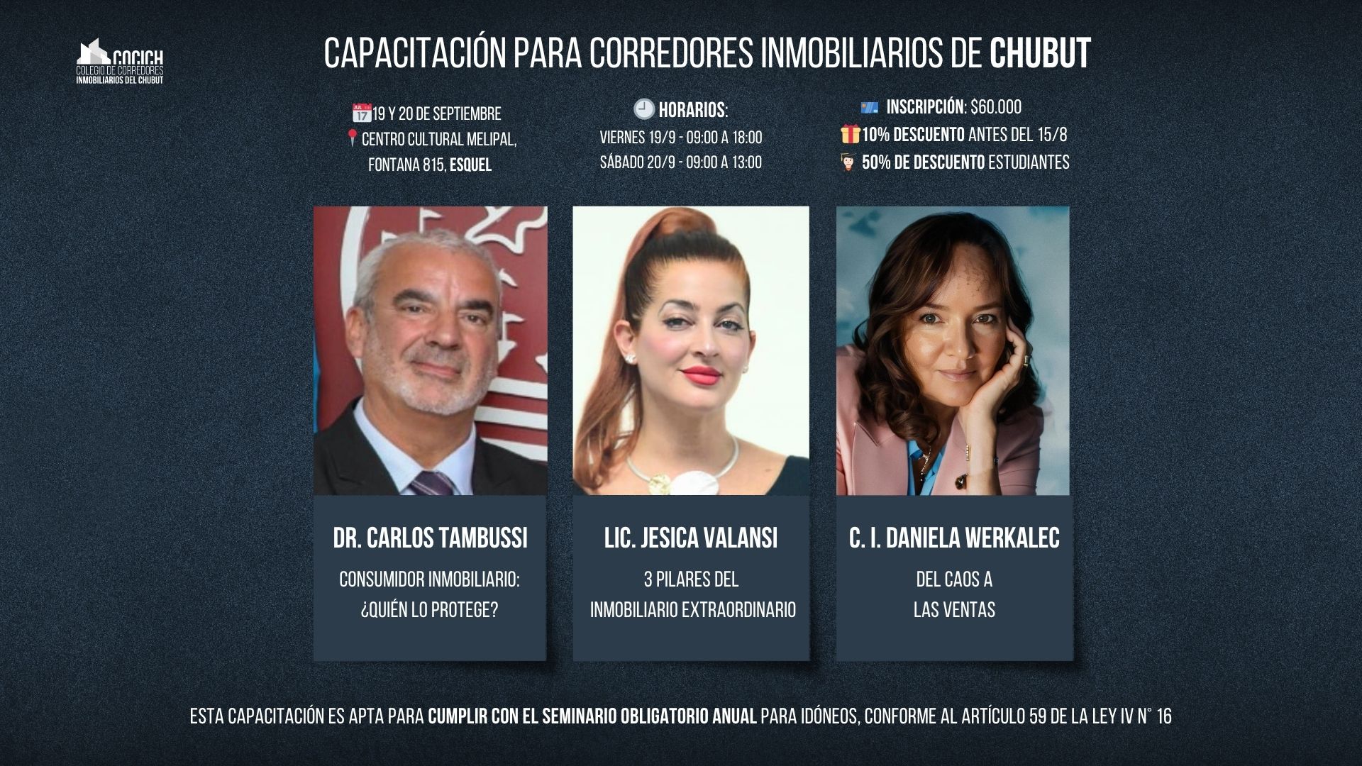 Capacitación presencial en Esquel para Corredores Inmobiliarios